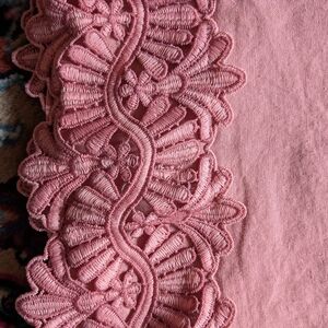 Linen Blend Anne Klein Light Pink Cropped Pants